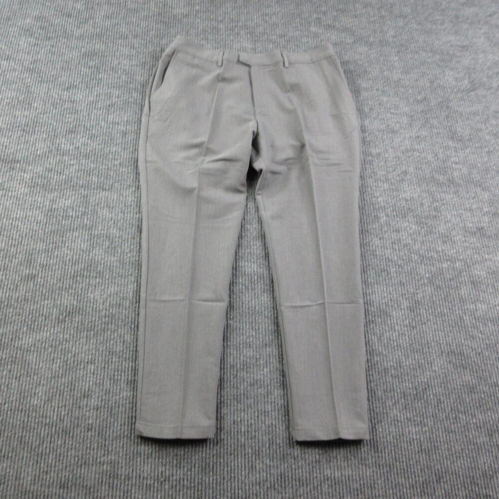 Legend Pants Womens 34 Gray Slim Tapered Pleated Dress Trouser Stretch 34x28 NWT - Picture 1 of 16